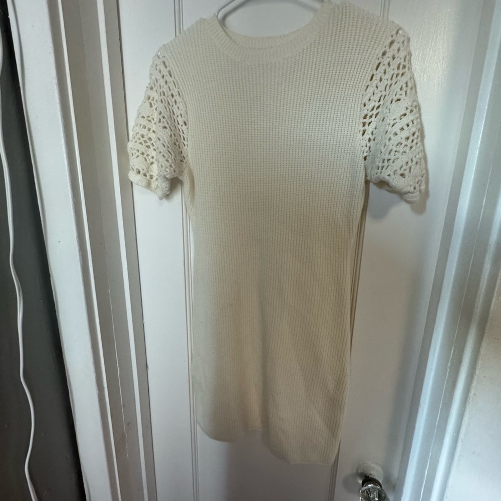 Off white sweater dress